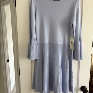 Eliza J Light Blue Pleated Dress